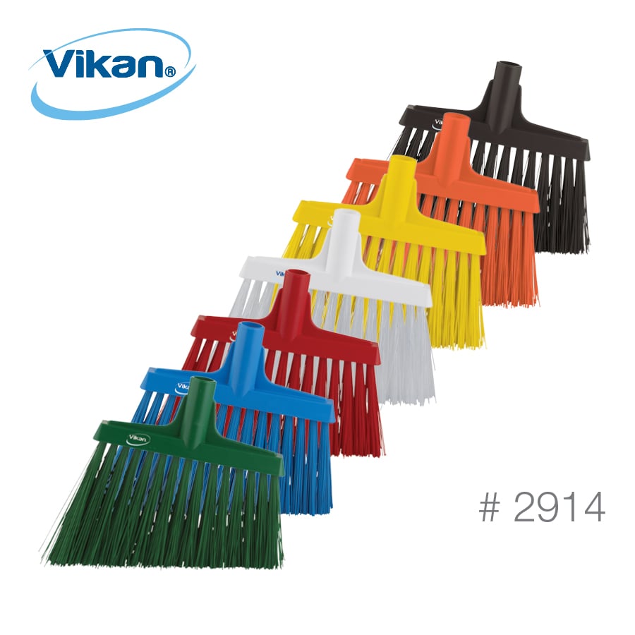 Vikan Floor Broom, Angle Cut, 11.4" Extra stiff, 2914