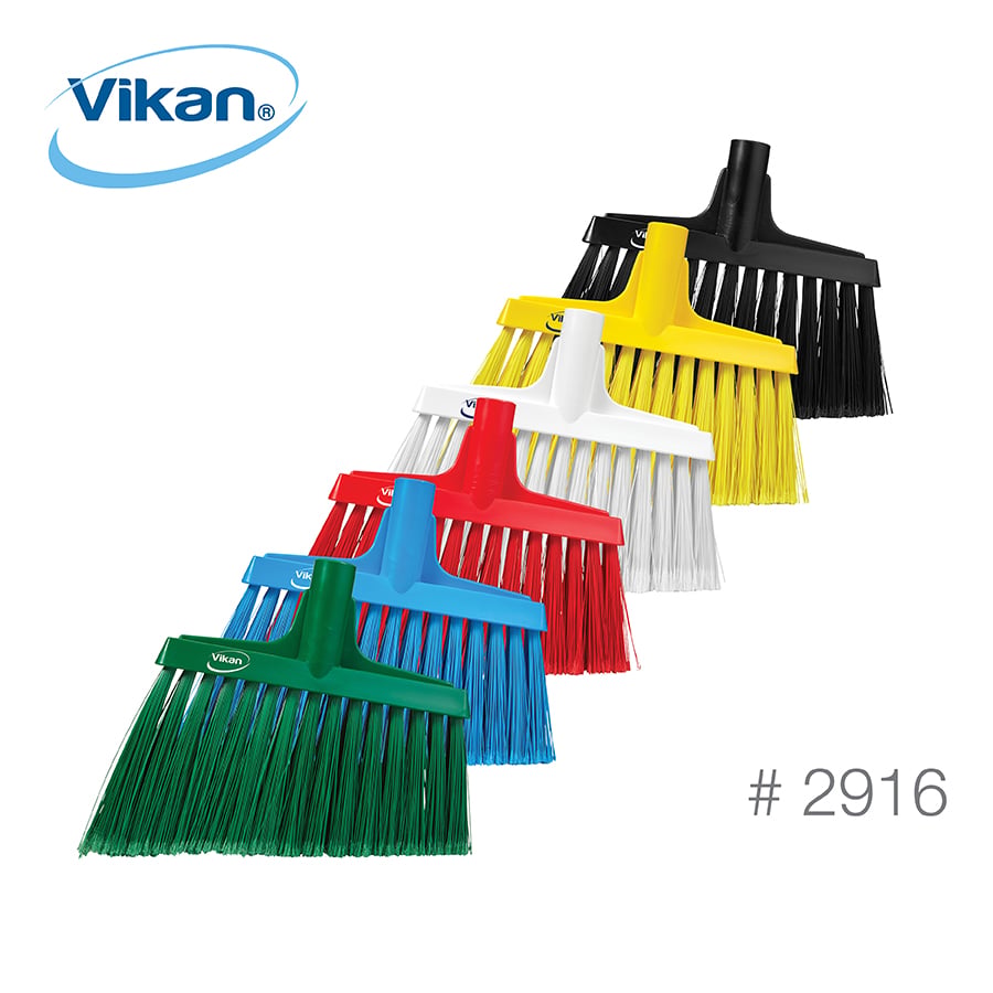 Vikan Broom, Angled, Split Bristled, 2916