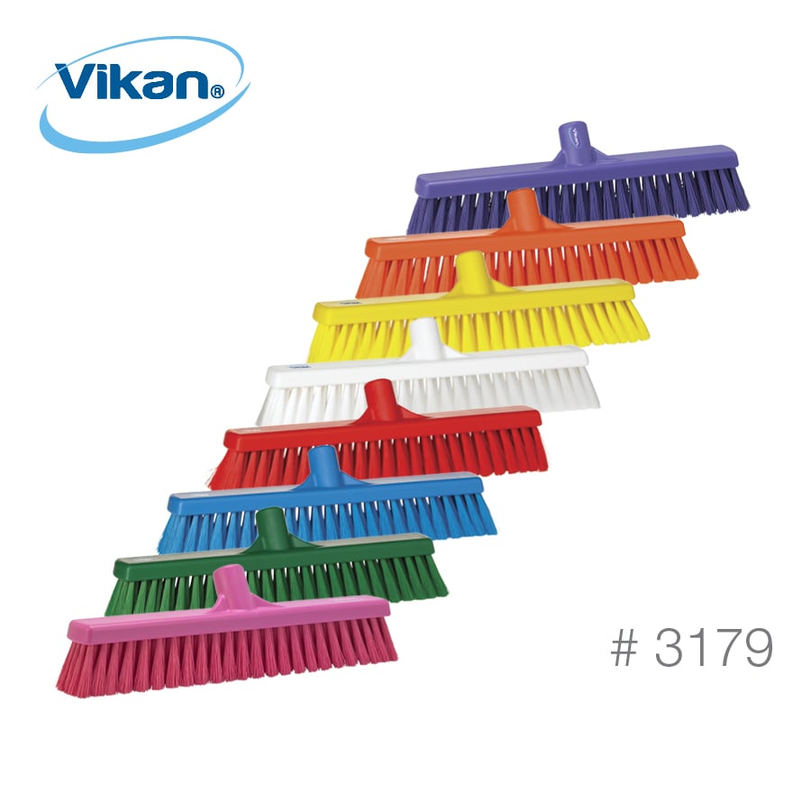 Vikan Push Broom, Soft, 16", 3179