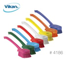 Vikan Long Handle Scrub Brush, Stiff, 4186