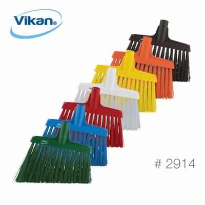 Vikan Angled Broom, Stiff, 12"