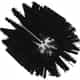 Vikan Medium Pipe Brush, Ø4.0", Black