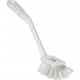 Vikan Medium Dish Brush w/ Scraper, White