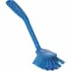 Vikan Medium Dish Brush w/ Scraper, Blue
