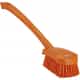 Vikan Long Handle Scrub Brush, Orange