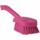 Vikan Short Handle Scrub Brush, Stiff, Pink