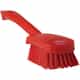 Vikan Short Handle Scrub Brush, Stiff, Red