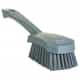 Vikan Short Handle Scrub Brush, Stiff, Gray