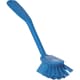 Vikan Medium Dish Brush w/ Scraper, Blue