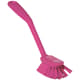 Vikan Medium Dish Brush w/ Scraper, Pink