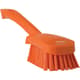 Vikan Short Handle Scrub Brush, Stiff, Orange