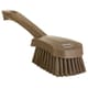 Vikan Short Handle Scrub Brush, Stiff, Brown